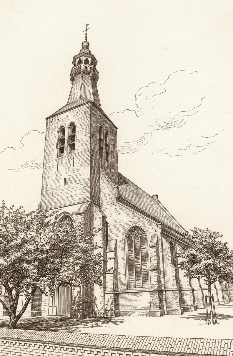 Illustratie van de Maartenskerk